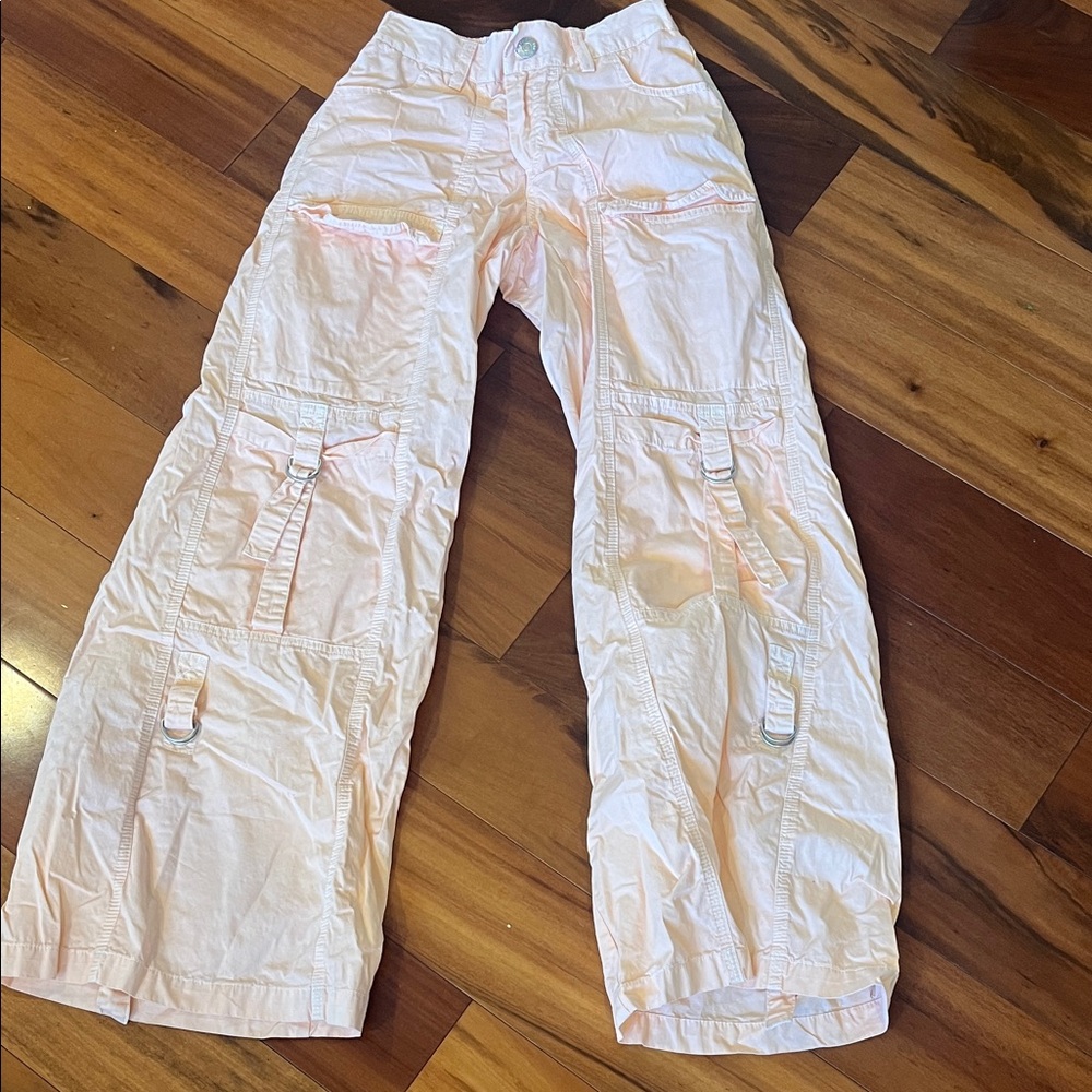 BDG Wide Leg Cargo Pants size XS Peach Womens